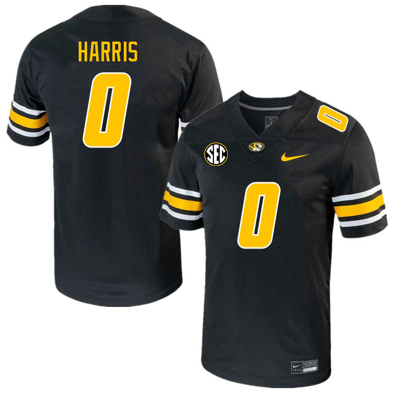 Men-Youth #0 BJ Harris Missouri Tigers College 2023 Football Stitched Jerseys Sale-Black